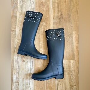HUNTER Refined Tall Stud Cuff Boot Women’s size 7